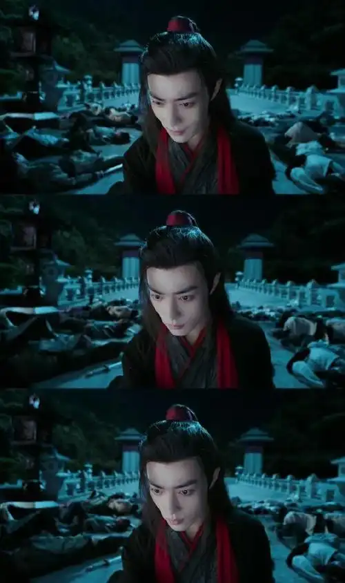 肖战饰演的魏无羡也黑化,演的还挺不错,把那种绝望之后的愤怒,伤心都