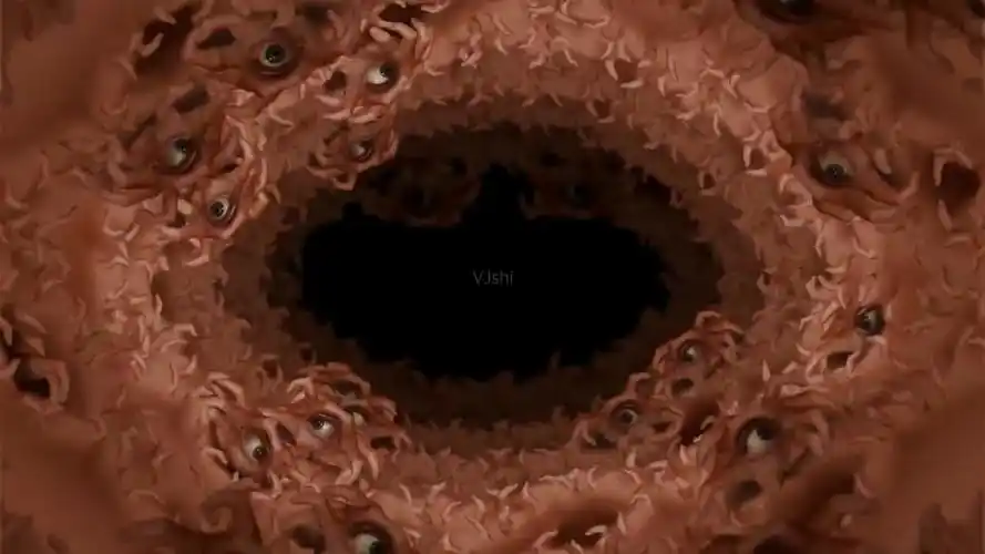 抽象迷幻眼睛牙齿舌头密集恐惧症