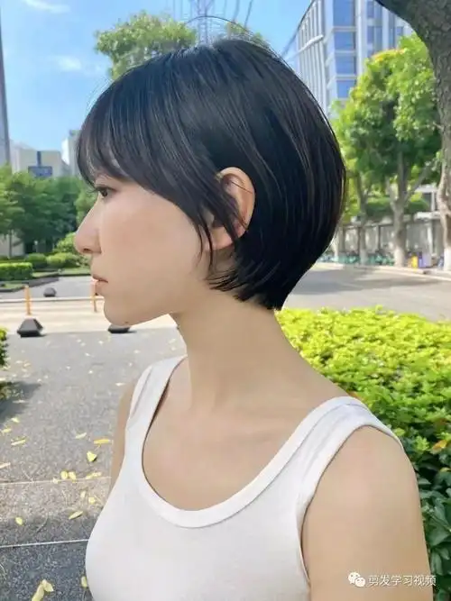 2021夏天流行后脖子长漏耳短发