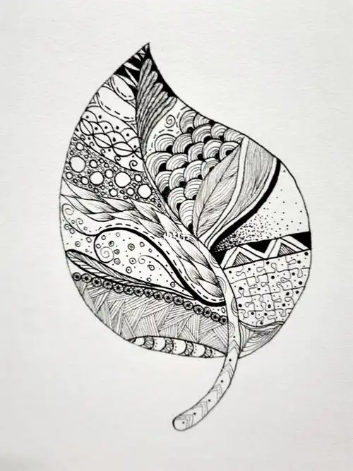 线描黑白画我们的作业