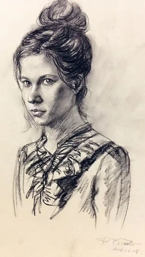 人物肖像|纯艺术|绘画|lv815602 - 原创作品 - 站酷 (zcool)