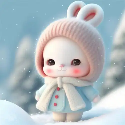 小可爱我来了呆萌小兔萌萌兔ai绘画