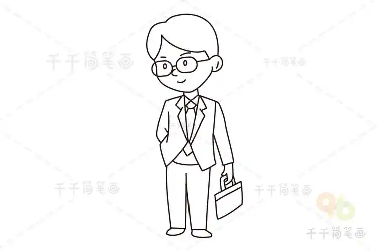 穿西装的男人简笔画_其他人物简笔画