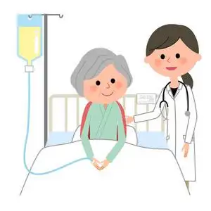 女性住院白大衣的女性, 住院病人照片