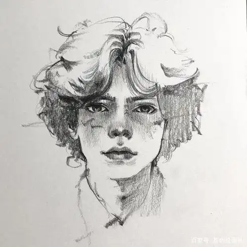 一组铅笔人物头像,线条太有魔力了
