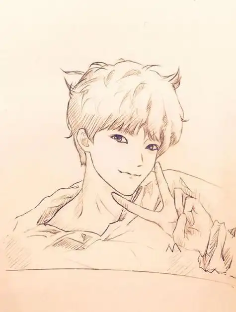 动漫人物简笔画杨洋可爱