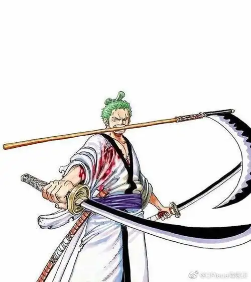 海贼王:和之国篇索隆的黑刀秋水被偷,官方给他配了一把镰刀