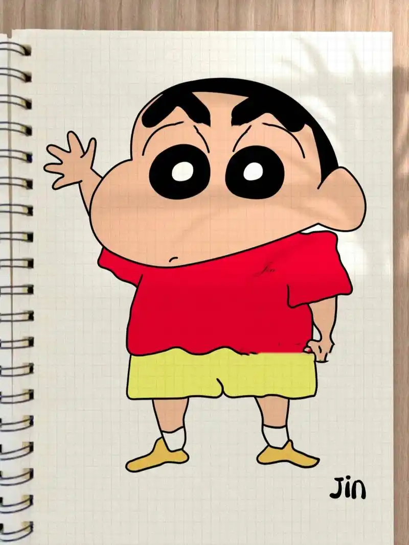 蜡笔小新简笔画教程    🈲盗图/去水印,🉑临摹,需@🙏 ★谢谢你