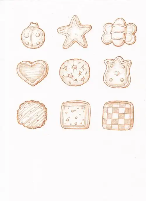 杯子饼干——彩铅步骤