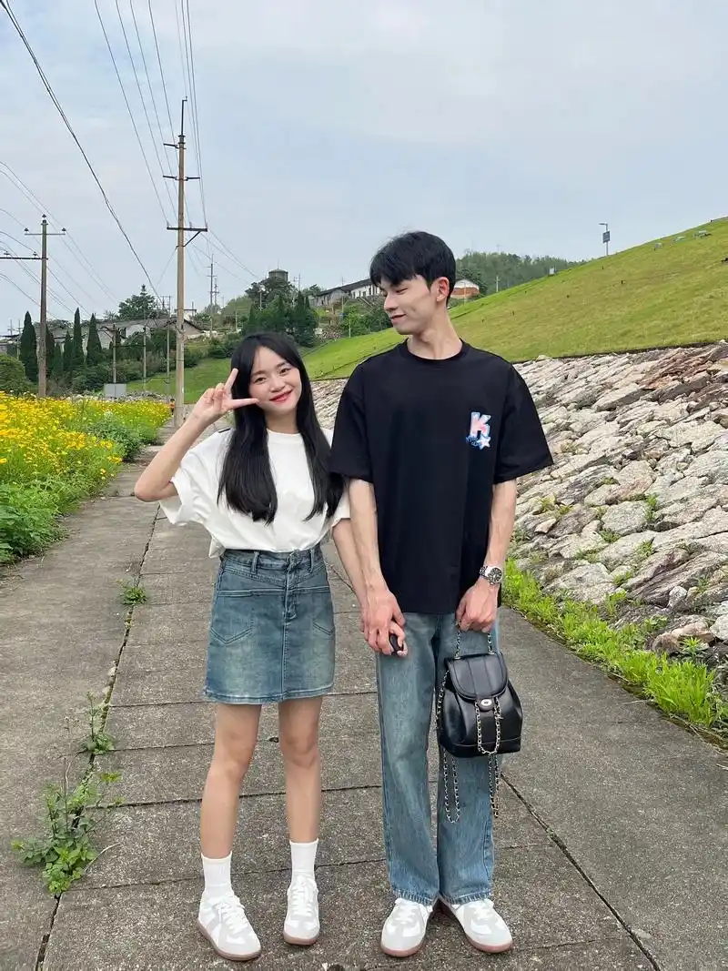 175|150 情侣夏季搭配简简单单就很好看啊78#一定要和对象穿一次