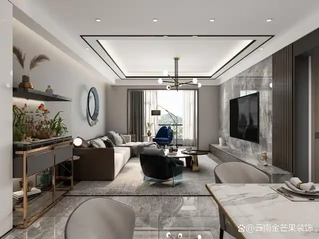 昆明七彩云南125㎡现代风格装修丨浪漫的50度灰