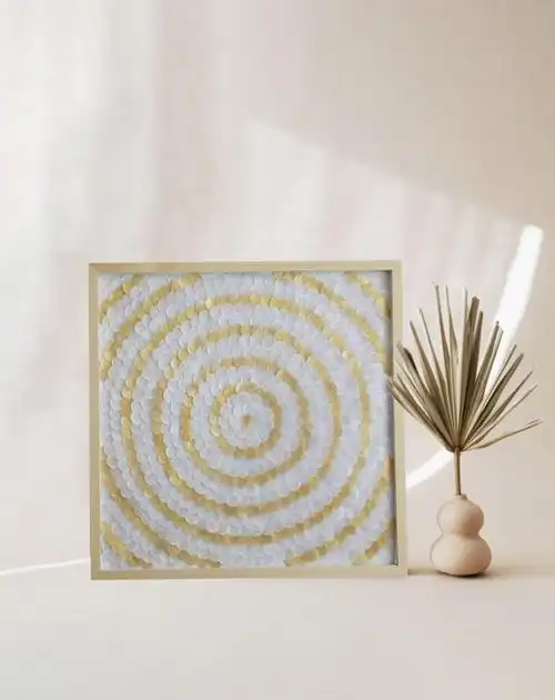 贝壳装饰画 轻奢风艺术贝壳装饰画 创意客厅走廊立体贝母挂画感小众 f