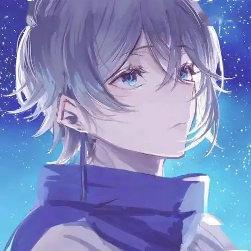 二次元男生头像蓝色系帅气