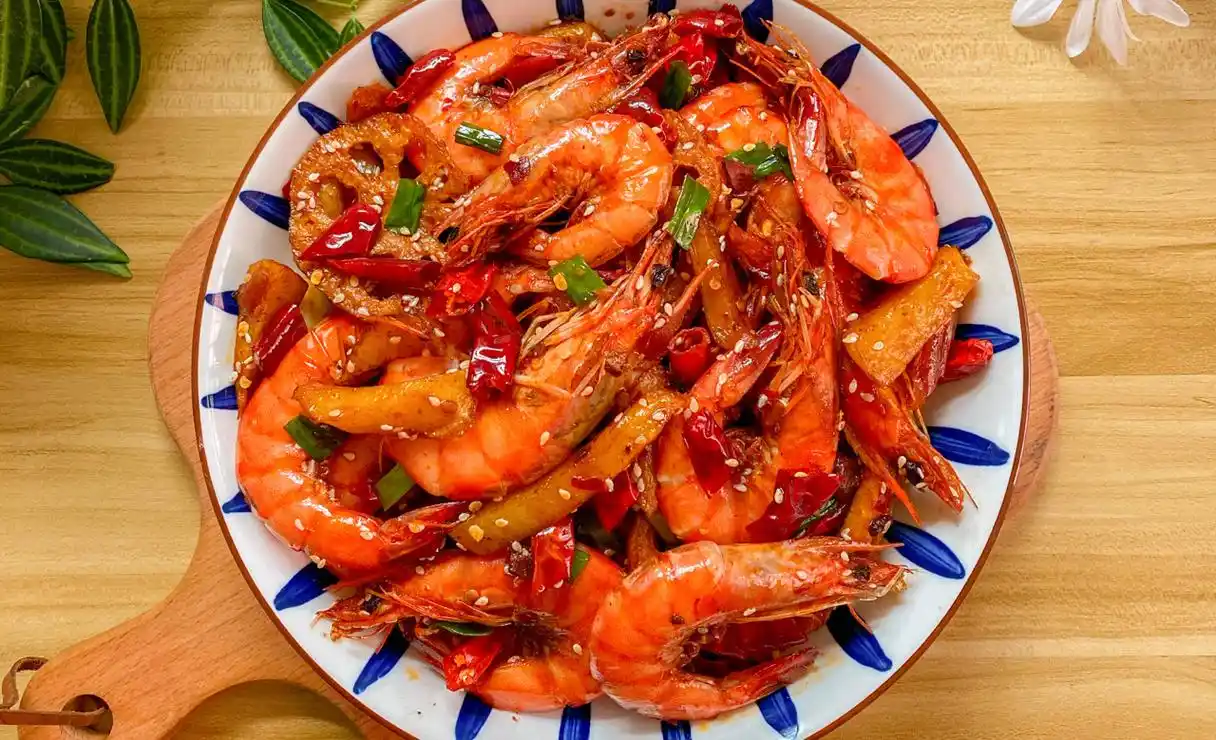 推荐5道香辣爆炒大虾的家常做法,鲜香美味,吃的一个也不剩