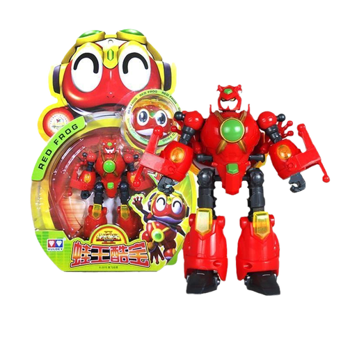 奥迪双钻快乐酷宝战狼猩猩狮王蛙王雷蛙白天鹅变形机器人套装玩具