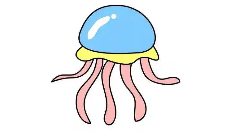 水母简笔画怎么画