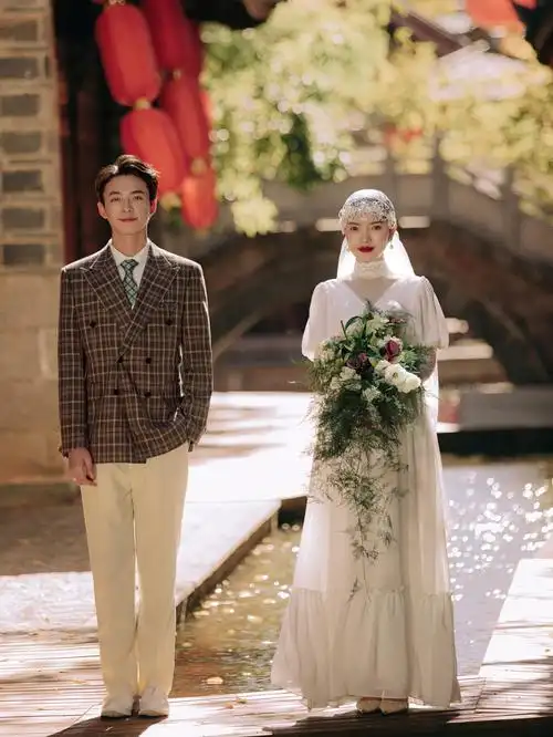 丽江婚纱照旧时光的爱恋复古民国风婚纱照