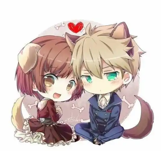 求这样的q版图片,要有两个人的.