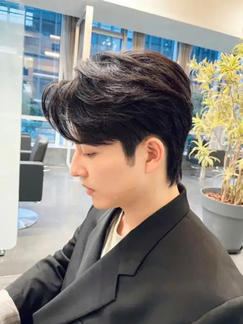 男士韩式纹理烫发型图_小红书