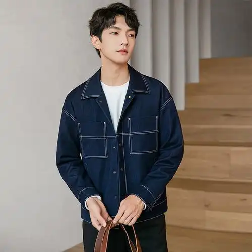 男装牛仔夹克2020新款韩版潮流帅气百搭休闲翻领工装外套男春秋季