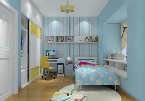 青少年房家具设计风格_小面积儿童房效果图_儿童房卧室效果图介绍