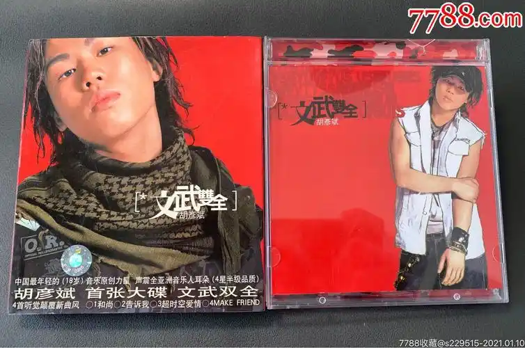 胡彦斌首张专辑文武双全纸套版正版cd