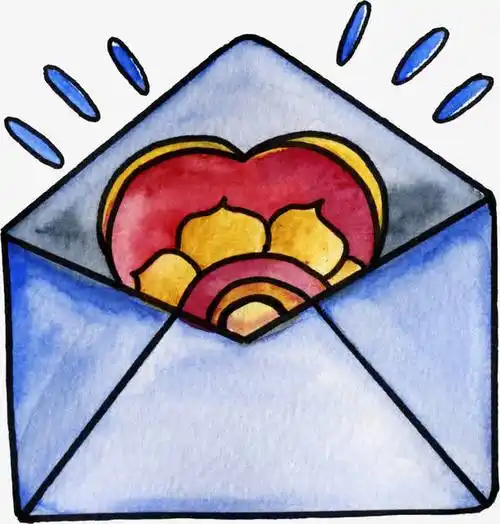 手绘信封
