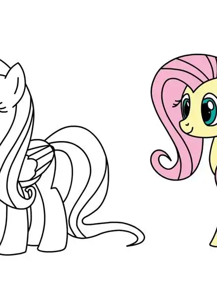 怎样画小马宝莉简笔画柔柔绘画少儿美术