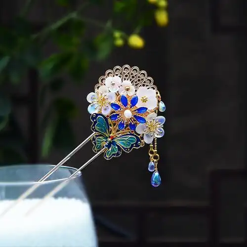 古装发簪明制发饰现代简约头饰汉服双古风步摇发饰