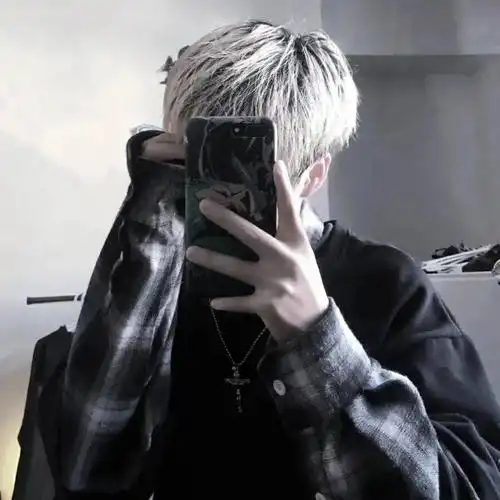 手机对镜自拍挡脸头像