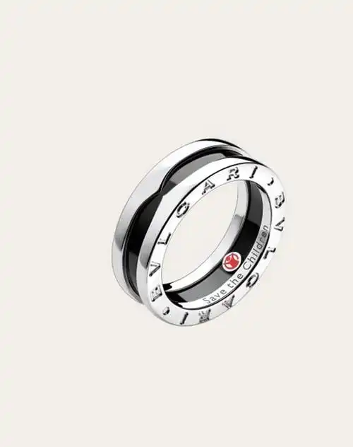 特殊渠道 仅268元 bvlgari 宝格丽 黑陶瓷慈善款 可选号 银质戒指指环