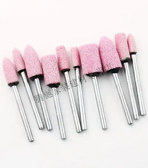 火石仔小电磨砂轮磨头电钻电动打磨头电磨头圆形小型打磨抛光套装 红