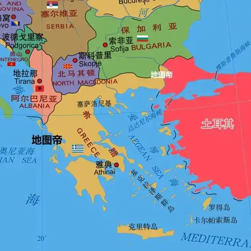 原创希腊如何用十三段线把6倍大的土耳其堵在陆地上