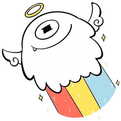 冬日搞怪小雪怪贴纸升天