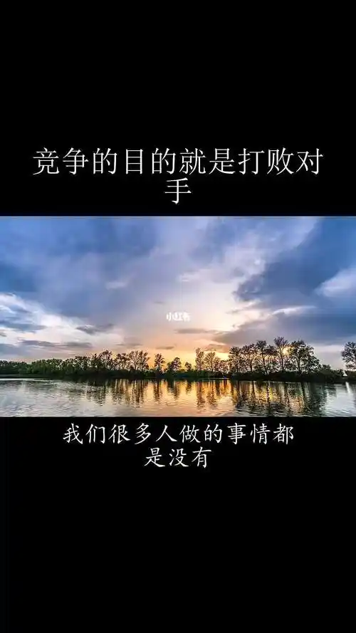 竞争的目的就是打败对手