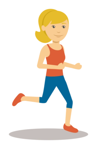 矢量 卡通手绘 跑步