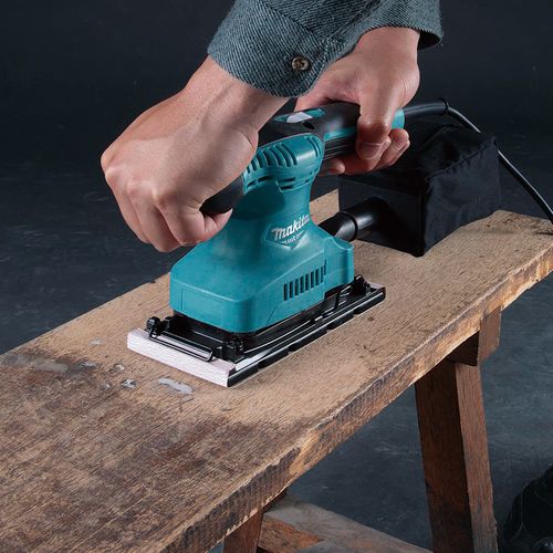 makita日本牧田砂纸机m9203b长方形木工打磨机手持平板集尘砂光机