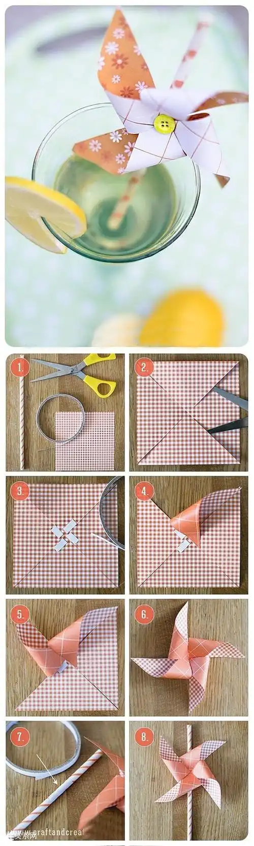 折纸风车手工折纸图解教程