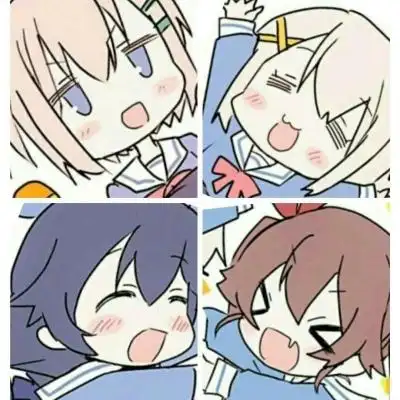 欣然然 卡通可爱四人闺蜜头像_卡通动漫头像_我要个性网