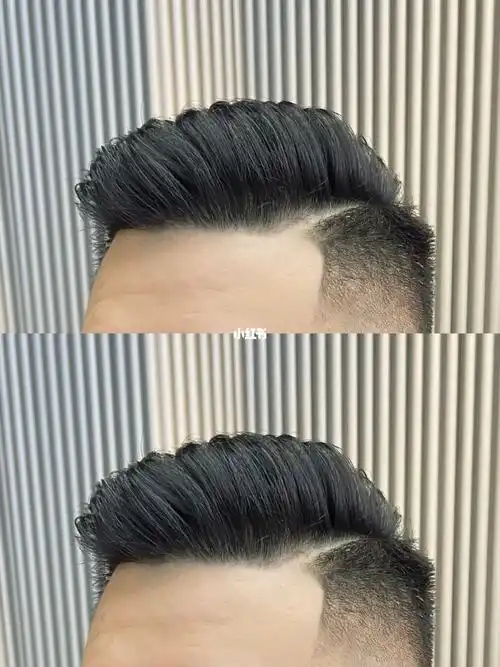 绅士们后背商务油头发型