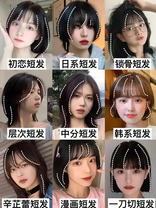 女生发型参考根据脸型选发型女生短发发型