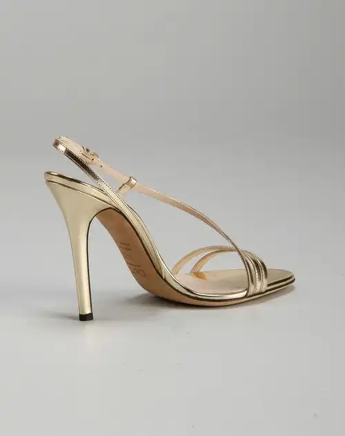 d&g 女款魅力风情极致诱惑高跟凉鞋金色