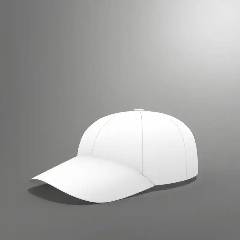 白帽子,白色的帽子,作为模板使用的灰色背景的 3d 渲染