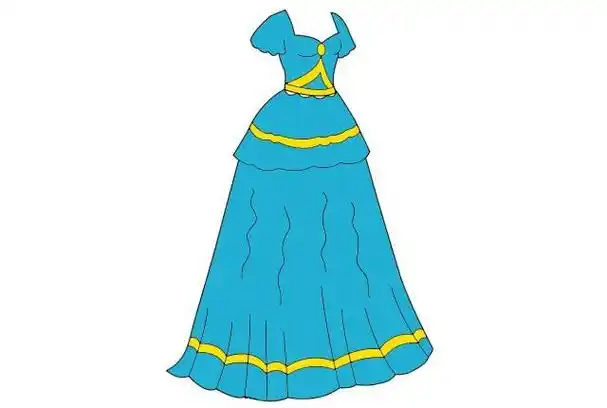 教程动漫人物儿童简笔画大全可乐云儿童简笔画彩色公主裙子简笔画教程