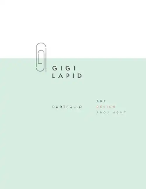 极简风个人作品集封面文字排版