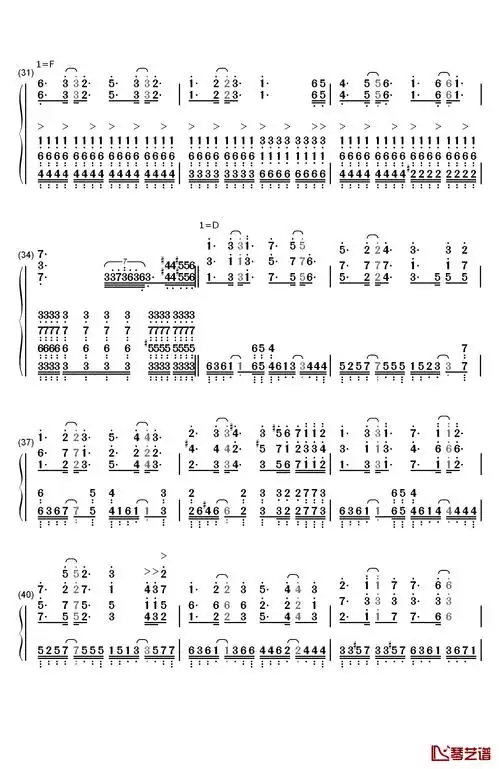 lydia钢琴简谱-数字双手-飞儿乐团 f.i.r-简谱网