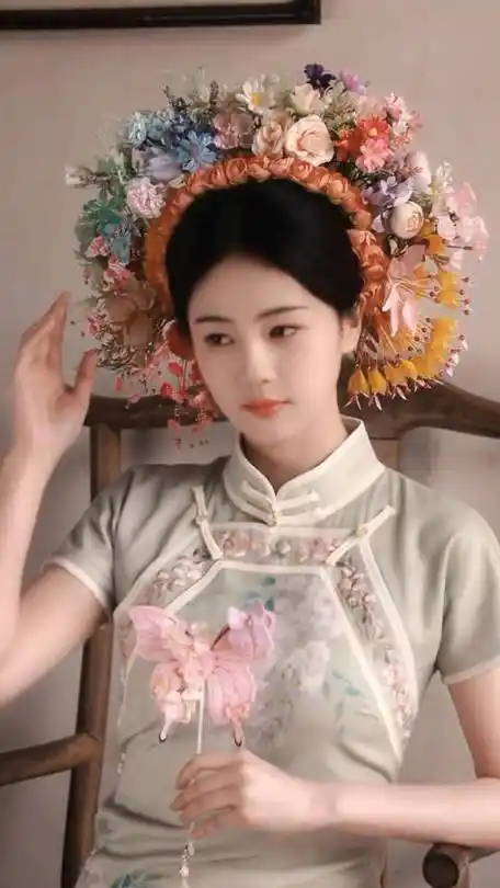 奔跑吧飞椅又回归了##白鹿簪花妆