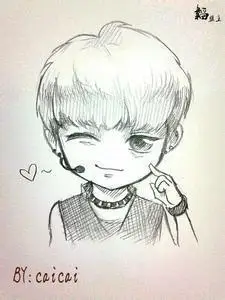 卡通人物简笔画黄子韬