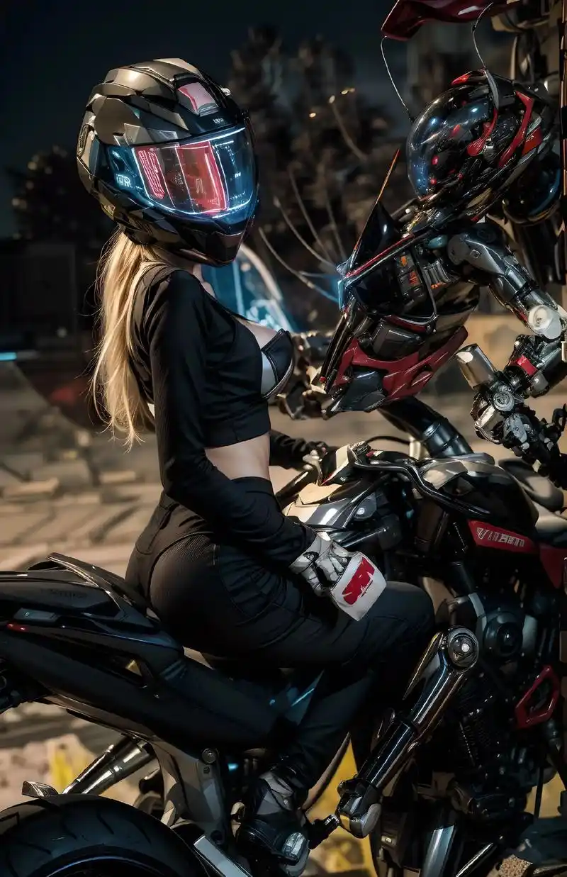 女骑 #摩托车 # - 抖音