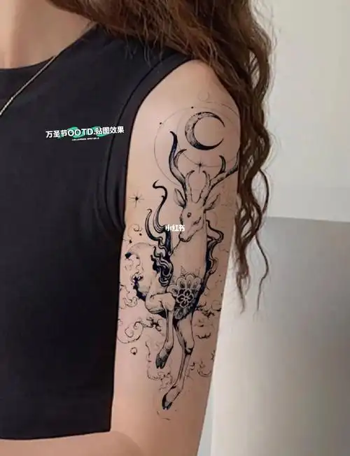 我的纹身分享  #女生纹身  #同城纹身  #纹身  #合肥纹身  鹿文身